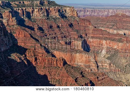 the scenic landscape of the grand canyon from the north rim