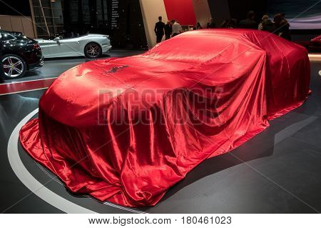 Ferrari 812 Superfast Sports Car Veiled
