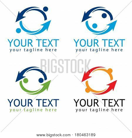 connect logo. Connection logo idea template. on a white background
