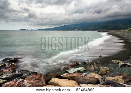Beautiful Pebble Beach in Odawara Kanazawa Japan