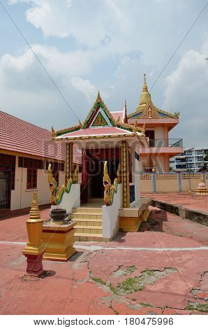 Georgetown/Malaysia - September 2012: Thai buddhist temple (Wat Chaiyamangalaram) in Georgetown Penang Malaysia