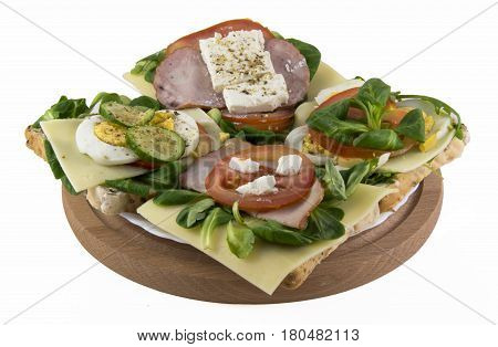 sandwitches on plate isolated photo. Beautiful picture background wallpaper for spring or summer composition