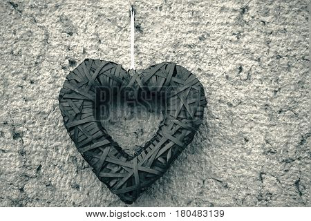 Photo illustration Black & White Heart ornamental
