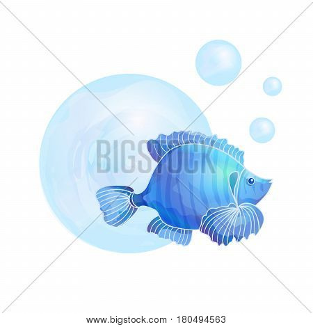 Colorfull fish isolated on a white background. Vector illustration