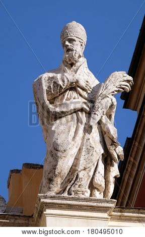 ROME, ITALY - SEPTEMBER 03: Saint Stephen, Basilica of Saint Sylvester the First (San Silvestro in Capite) in Rome, Italy on September 03, 2016.