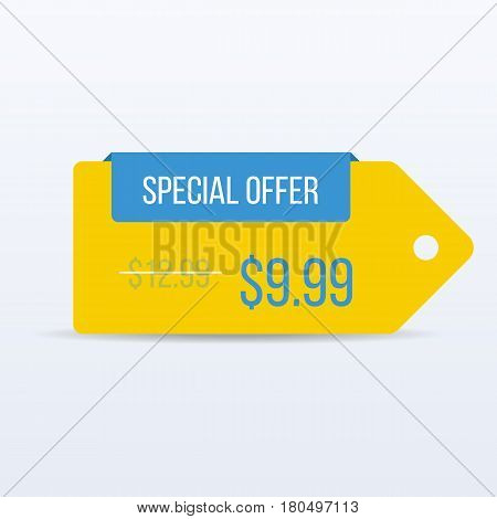 Special offer sale tag discount symbol retail sticker sign price. VECTOR
