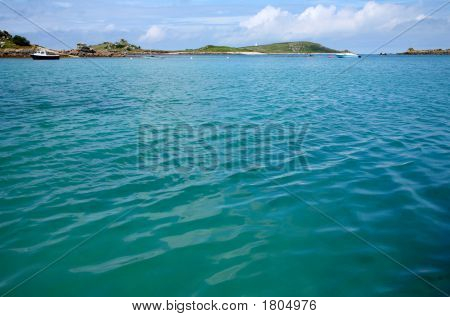 Спокойное море, Tresco, острова Силли, Корнуолл.