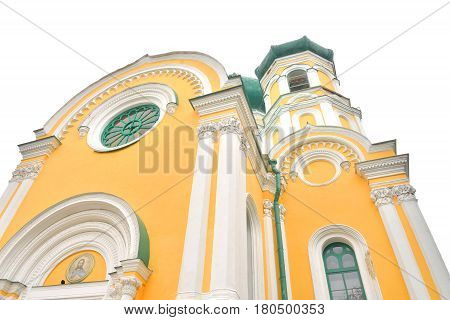 The main temple of the city Gatchina - five-domed Cathedral of St. Paul built in the years 1846-1852 by the architect Roman Kuzmin in pseudo-Russian style Russia.