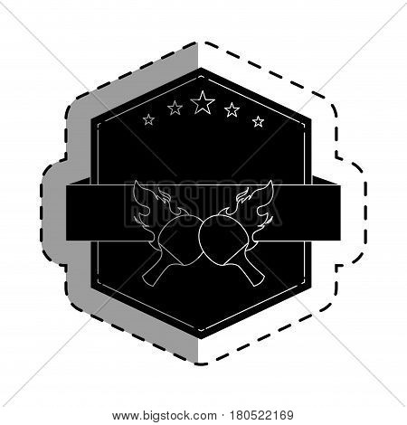 ping pong rackets emblem vector illustration design