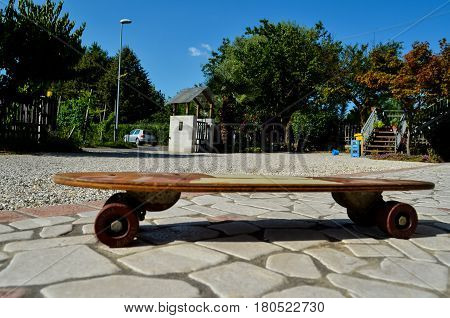 Wooden 70's Skate Board Skateboard
