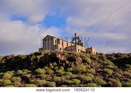 Abandoned Buildings of a Military Base in Tenerife Canary Islands Spain