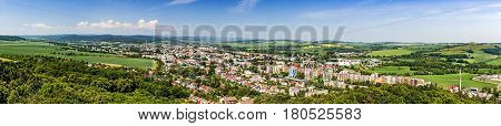 Summer panoramic view of the city Krnov/Czech Republic/