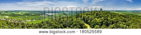 Summer panoramic view from the tower Cvilin/Czech Republic/