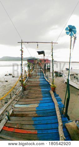 Home stay in sea at beach of province of Thailand