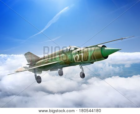 MiG-21  Soviet multipurpose jet plane in flight