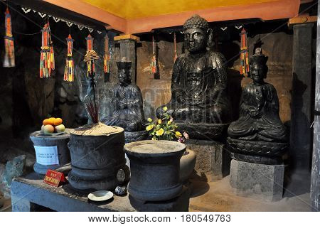Interior Of The Bich Dong Pagoda, Ninh Binh, Vietnam