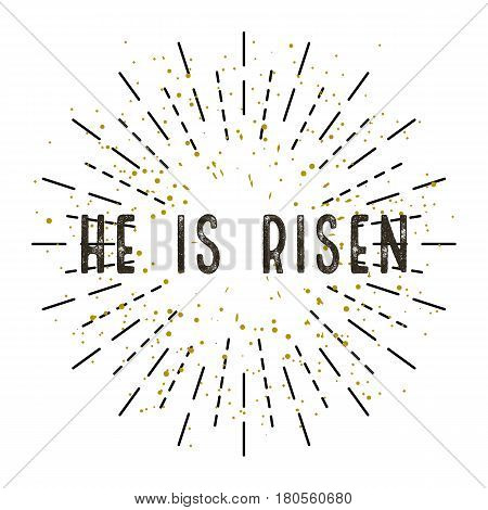 Illustration For Easter Christ Is Risen. White Background