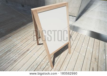 Blank White Menuboard Side