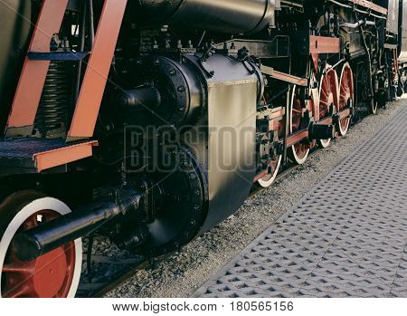 Details Of Polish Steam Locomotive.