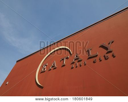 TURIN ITALY - CIRCA MARCH 2017: Eataly Lingotto restaurant