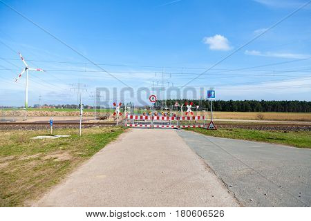 german prohibition street signs on a road