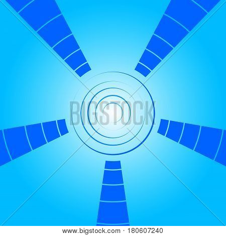 Blue background with circle elements. Vector illustration.