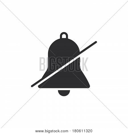 Strikeout Bell Icon Vector, Alarm Mute Solid Logo Illustration, Pictogram Isolated On White