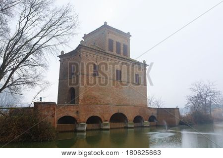 Ancient Building From Po River Lagoon, Italy