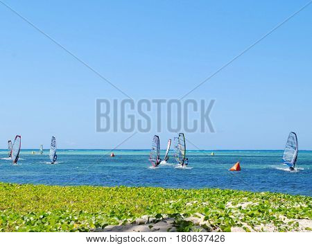 Surfers, Micro Beach, Saipan
Micro Beach is one of the favorite surfing destinations in the Northern Mariana Islands.