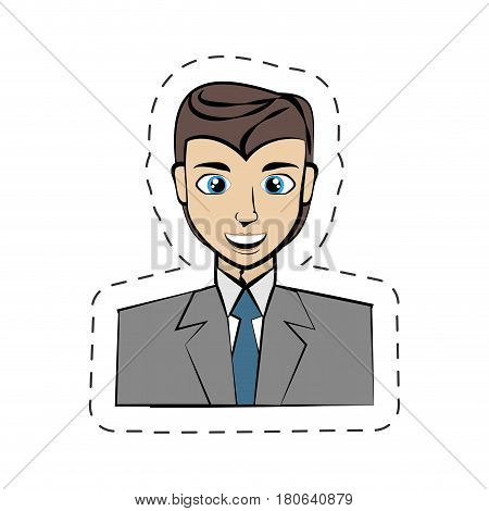 cartoon man avatar imagen vector illustration eps 10
