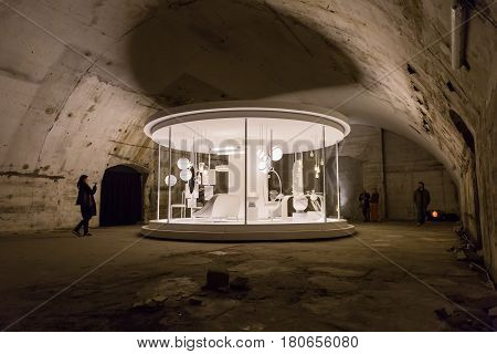 People Visiting Fuorisalone 2017 In Milan, Italy