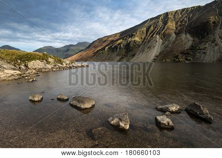 Beautiful Landscape Image Of Mountains Around Wast Water In Lake District England In Autumn