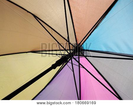 Detail under colorful of umbella for background