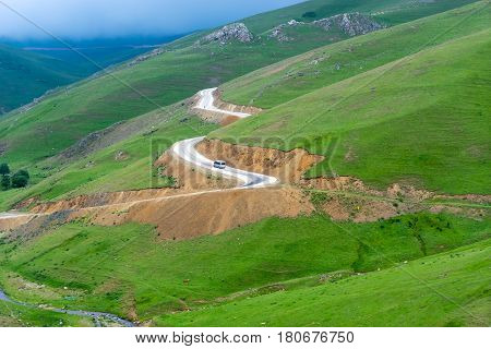 The Road At The Pass To The Giresun City In Turkey