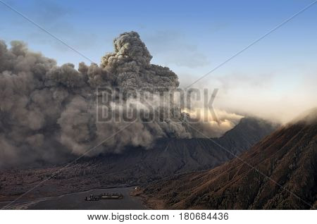 Batok And Bromo Volcano Form East Java, Indonesia. .