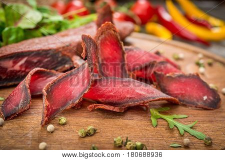 Armenian Basturma. Beef Cured And Spice