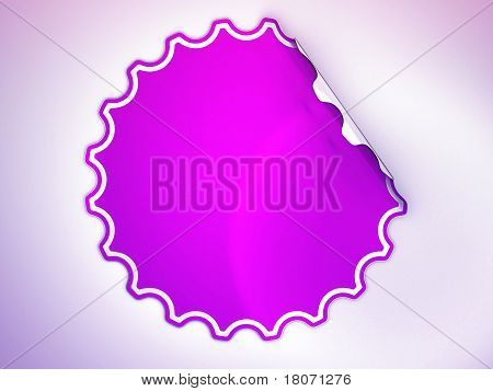 Magenta rotondo adesivo o etichetta