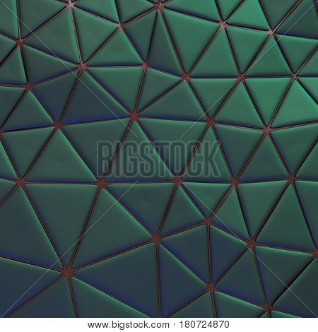Abstract, eometric triangle green mosaic background