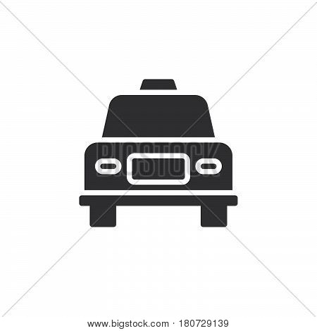 Car vehicle icon vector filled flat sign solid pictogram isolated on white. Taxi symbol logo illustration. Pixel perfect