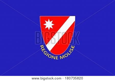 Flag of Molise is a region of Southern Italy. Vector illustration