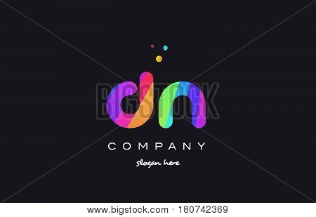 Dn D N  Colored Rainbow Creative Colors Alphabet Letter Logo Icon