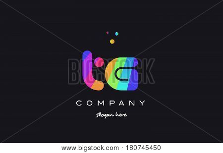 Tg T G  Colored Rainbow Creative Colors Alphabet Letter Logo Icon