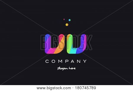 Vv V  Colored Rainbow Creative Colors Alphabet Letter Logo Icon