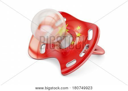 Chinese Maternity and birthrate in China concept 3D rendering isolated on white background