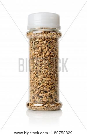Utsho Suneli in a jar isolated on a white background