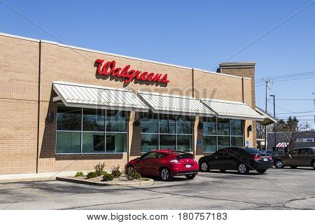 Lafayette - Circa April 2017: Walgreens Retail Location. Walgreens Is An American Pharmaceutical Com