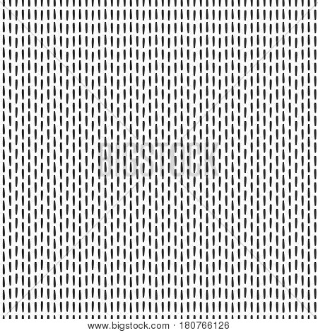 Handmade monochrome seamless vector texture - dashed line drawn by ink. For background, textile and more.