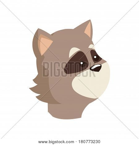 cute raccon animal, cartoon icon over white background. colorful design. vector illustration