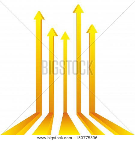 colorful tridimensional strips with arrowheads vector illustration