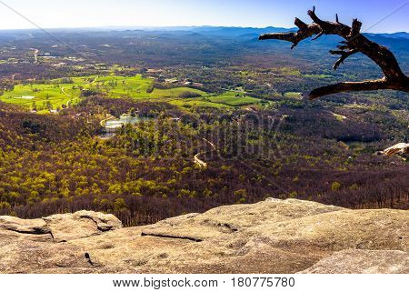 Panoramic view of Cleveland Georgia from the top of Yonah Mountain